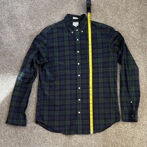 J. Crew Green and Navy Plaid Button-Down Shirt